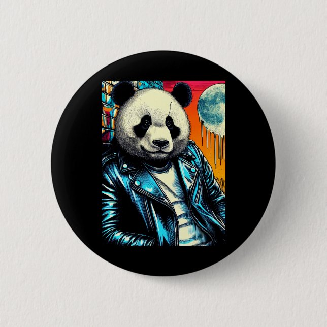 Panda in City 2-märket Knapp (Framsida)