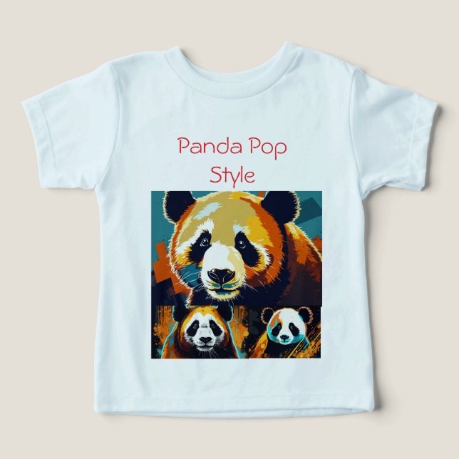 Panda in Pop Stil shirt Design T (Design Framsida)