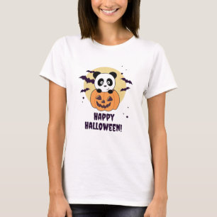 Panda in Pumpkin Sweet Pandas Happy halloween T Shirt