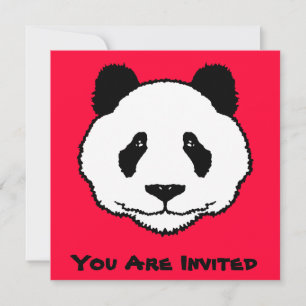 Panda-inbjudan / kort