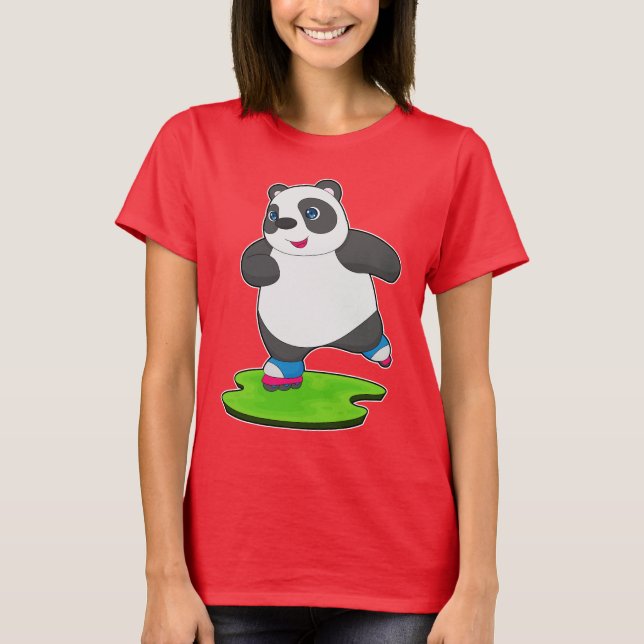 Panda Inline-skridskor för textbundna skridskor Sp T Shirt (Framsida)