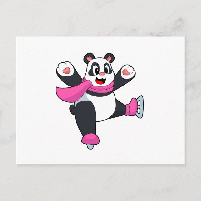 Panda Isdans Iskonstskor Vykort (Framsida)