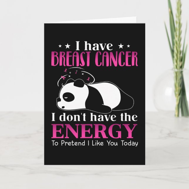 Panda jag har bröstcancer.. Jag har inte energin Kort (Framsida)