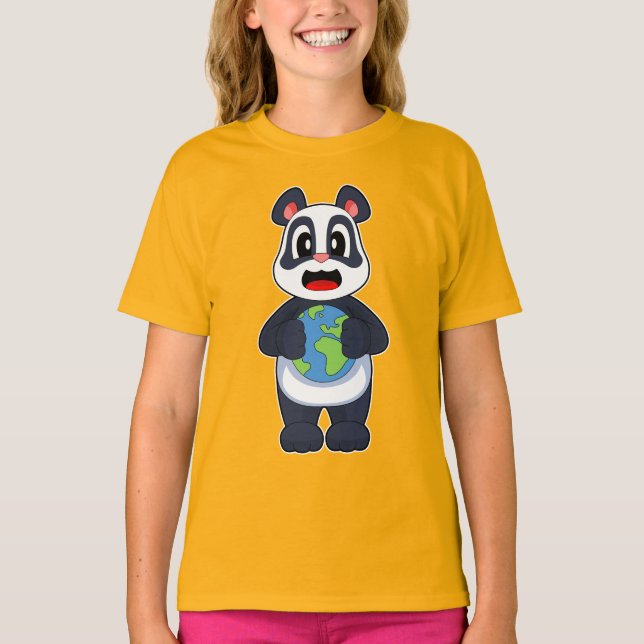 Panda Jorden T Shirt (Framsida)