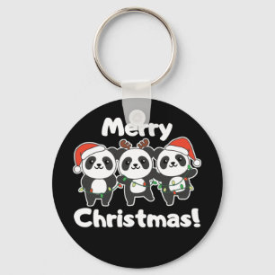 Panda jul Animals Pandas God jul Nyckel Nyckelring