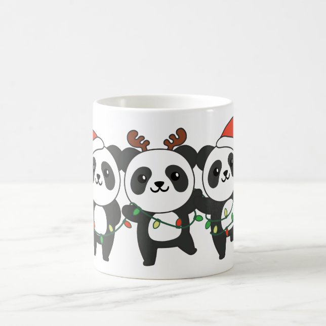 Panda Jul-julldjur Cute Pandas Coff Kaffemugg (Center)