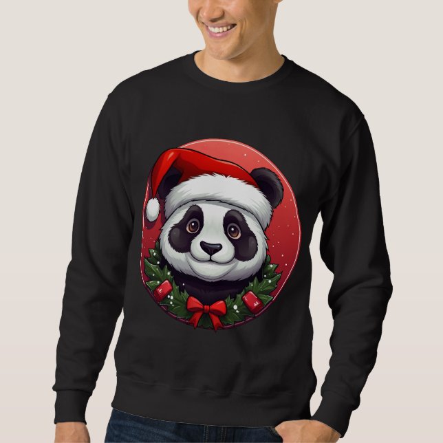 Panda jul lång ärmad tröja (Framsida)