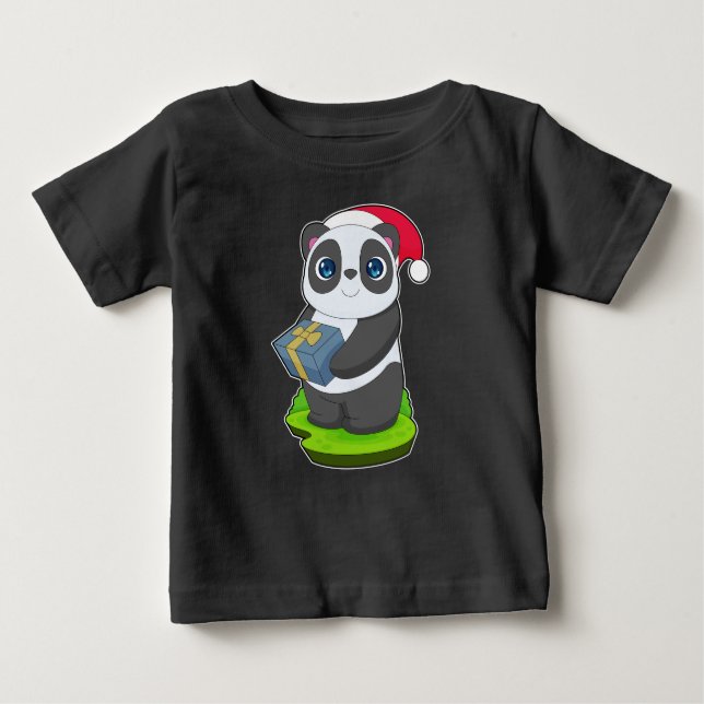 Panda jul Paket T Shirt (Framsida)