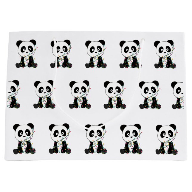 Panda jul Snö Winter Animals Pandas (Framsidan)