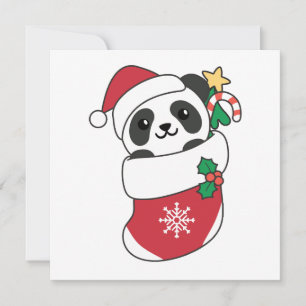 Panda jul Snö Winter Animals Pandas Helgdag Julkort