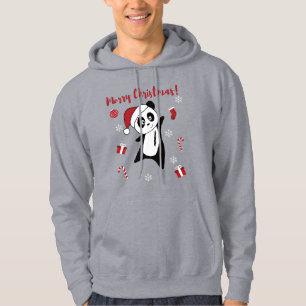 Panda jul Snö Winter Animals Pandas Hoodie