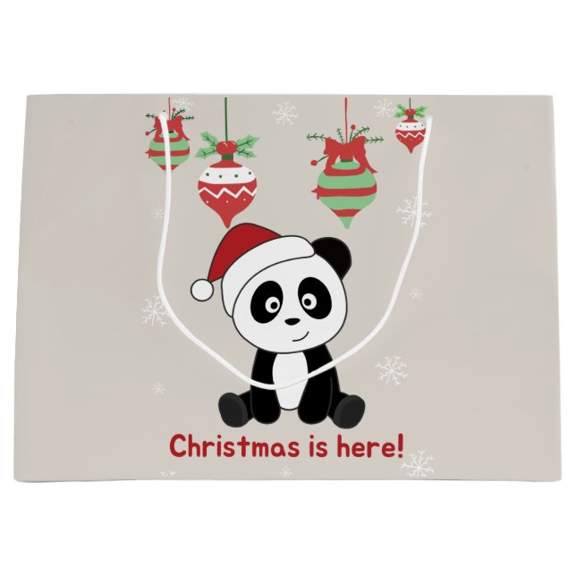 Panda jul Snö Winter Animals Pandas Large G (Framsidan)