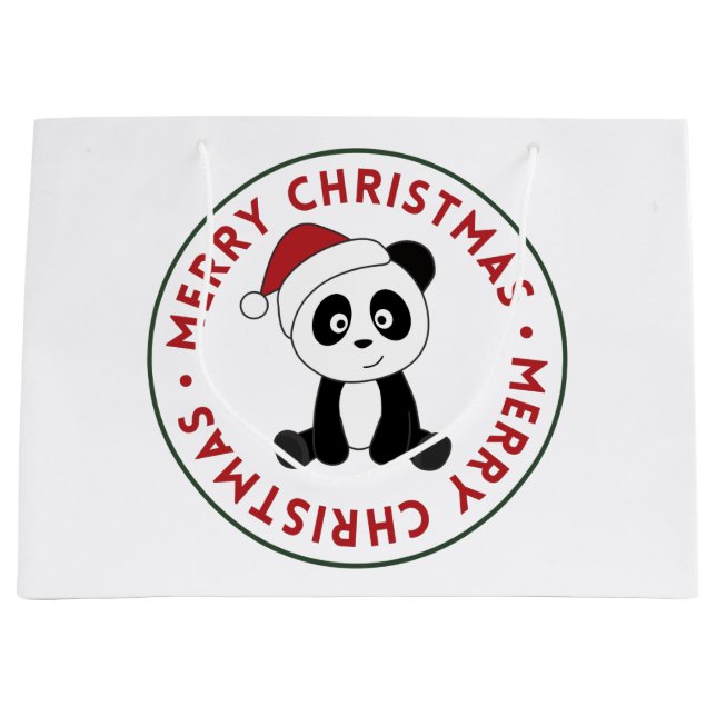 Panda jul Snö Winter Animals Pandas Large G (Framsidan)