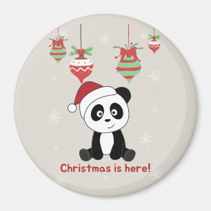 Panda jul Snö Winter Animals Pandas Magnet