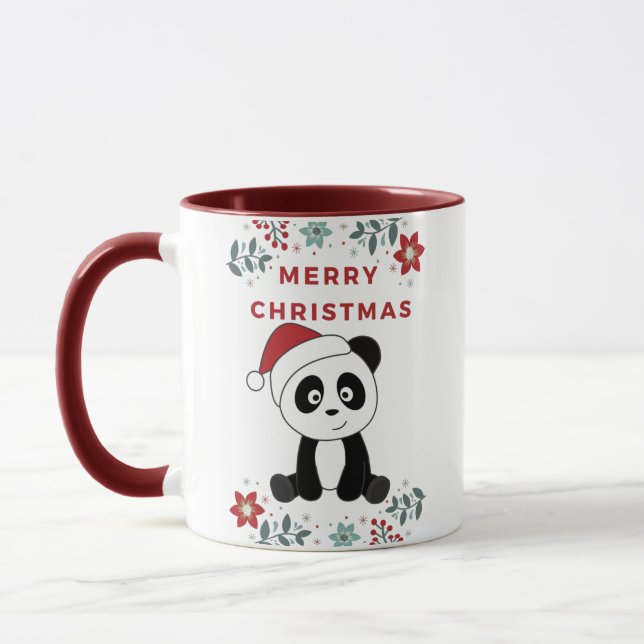 Panda jul Snö Winter Animals Pandas Mugg (Vänster)