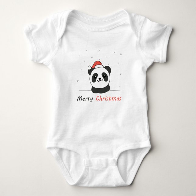 Panda jul Snö Winter Animals Pandas T Shirt (Framsida)