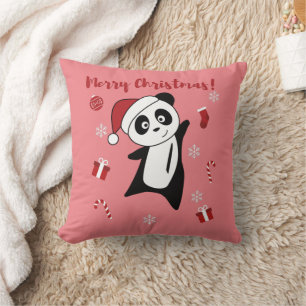 Panda jul Snö Winter Animals Pandas Throw P Kudde