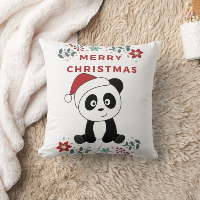 Panda jul Snö Winter Animals Pandas Throw P Kudde (Filt)