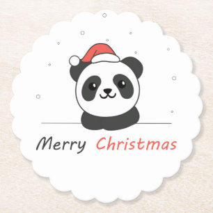 Panda jul Snö Winter Animals Pandas Underlägg Papper