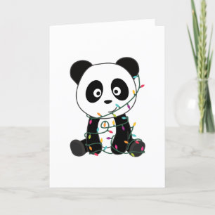 Panda jul Snö Winter Animals Pandas Vuxen C Helgkort