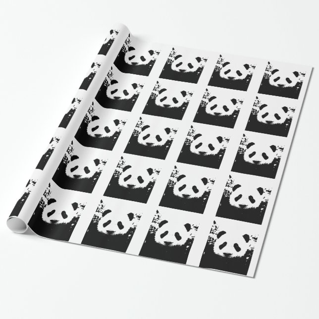 Panda-julafton Papper Presentpapper (Utrullad)
