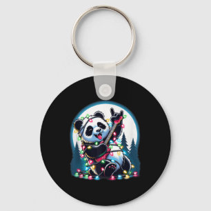 Panda Julgran Ljus Funny Julafton Panda Älskare Nyckelring