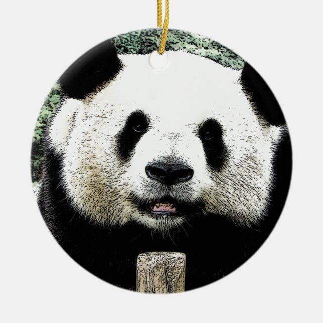 Panda Julgransprydnad Keramik (Framsidan)