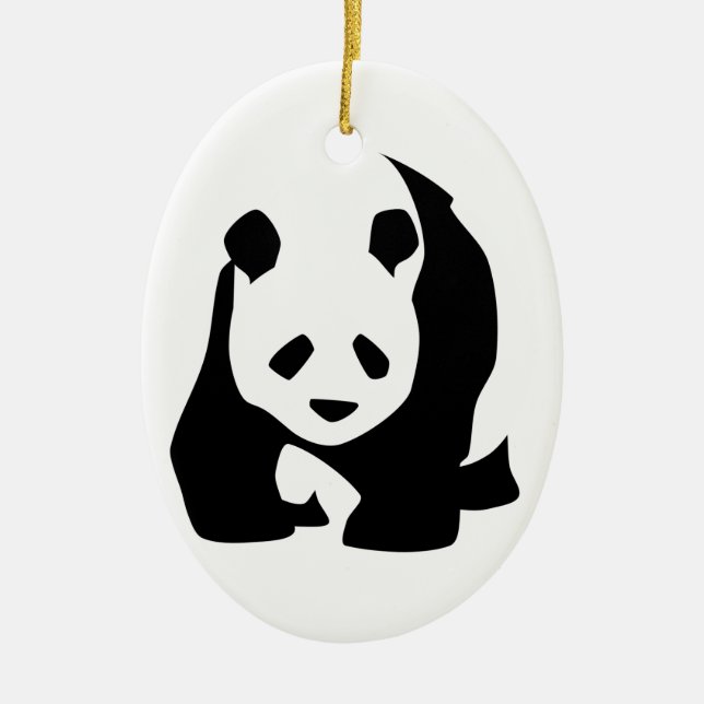 Panda Julgransprydnad Keramik (Framsidan)