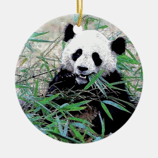 Panda Julgransprydnad Keramik (Framsidan)