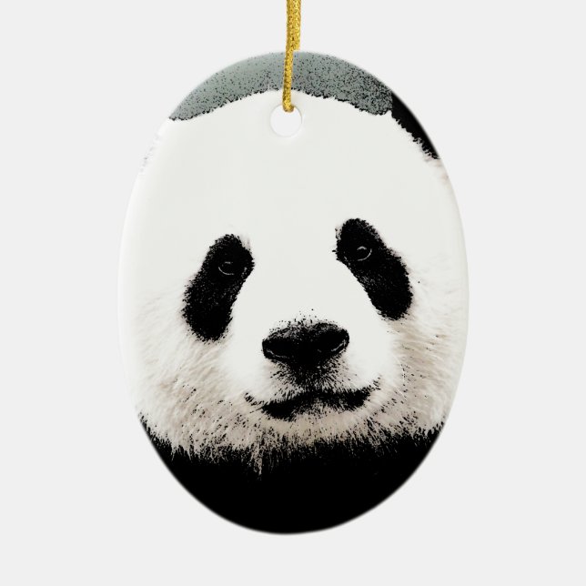 Panda Julgransprydnad Keramik (Framsidan)