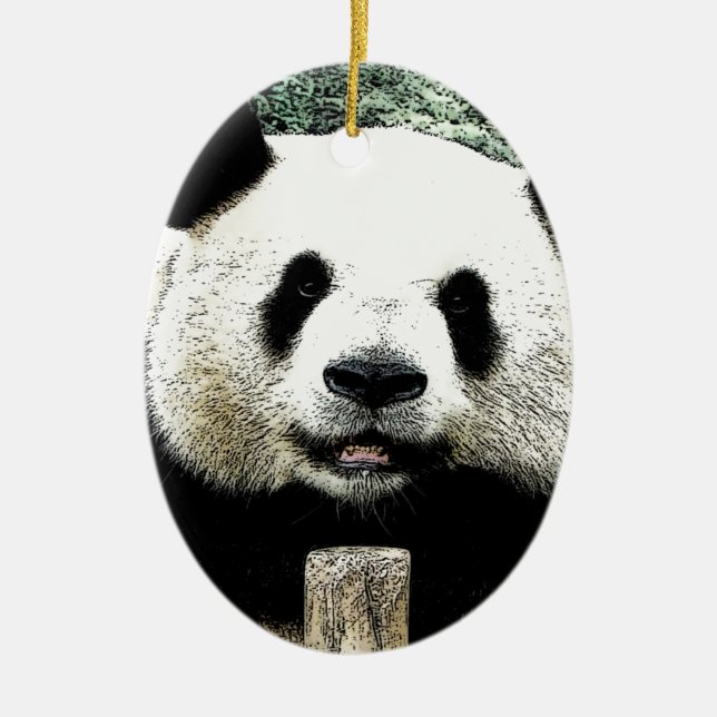 Panda Julgransprydnad Keramik (Framsidan)