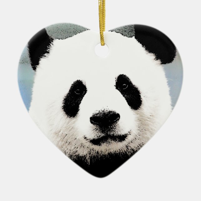 Panda Julgransprydnad Keramik (Framsidan)