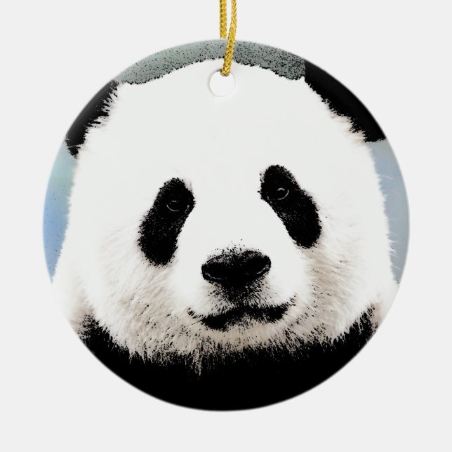 Panda Julgransprydnad Keramik (Framsidan)