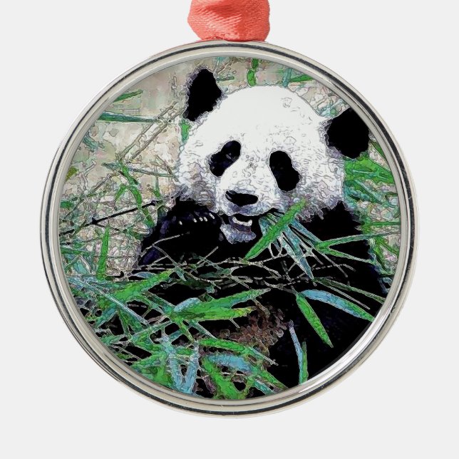 Panda Julgransprydnad Metall (Framsidan)
