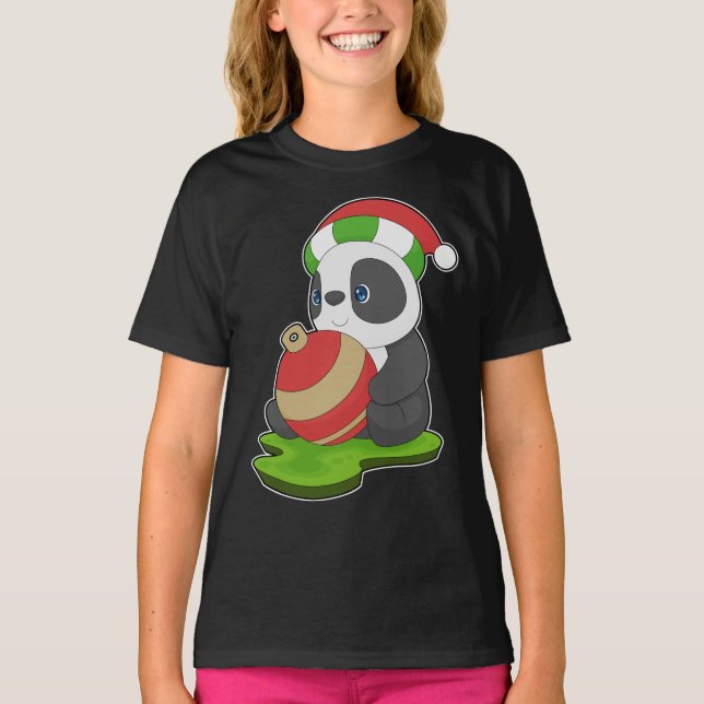 Panda-julklapp T Shirt (Framsida)