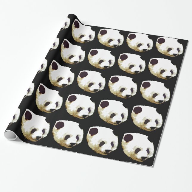 Panda julpapper (Utrullad)
