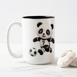Panda kaffemugg i två färger för fotboll