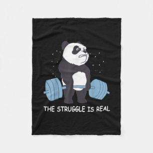 Panda Kamle är en riktig skulptur. Fleecefilt