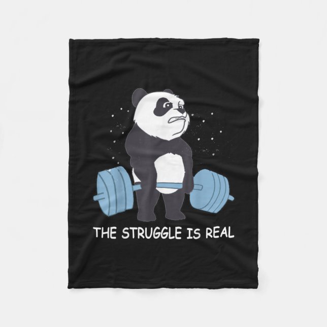 Panda Kamle är en riktig skulptur. Fleecefilt (Framsidan)