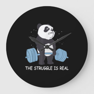Panda Kamle är en riktig skulptur. Stor Klocka