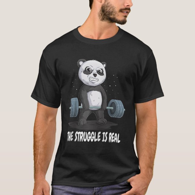Panda Kampen är verklig viktningsförmåga G T Shirt (Framsida)