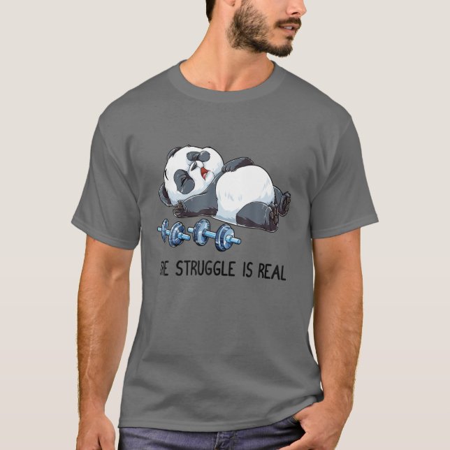 Panda Kampen är verklig viktningsförmåga G T Shirt (Framsida)