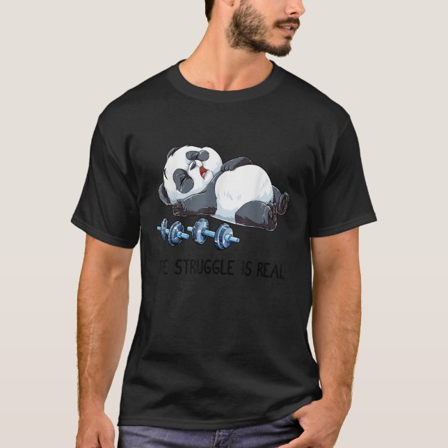 Panda Kampen är verklig viktningsförmåga G T Shirt (Framsida)
