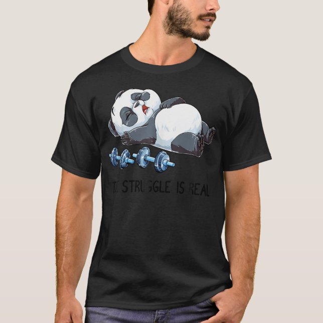 Panda Kampen är verklig viktningsförmåga G T Shirt (Framsida)