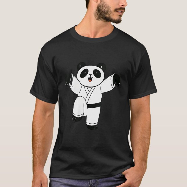 Panda Karate Mial T Shirt (Framsida)