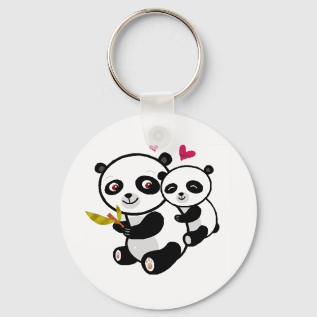 Panda Kärlek <3 Nyckelring (Framsida)