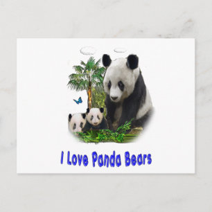 Panda Kärlek art Vykort