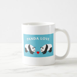Panda Kärlek (blått) Kaffemugg