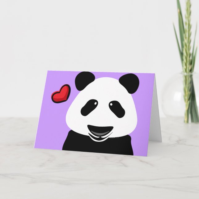 Panda Kärlek Du har varit mycket modern Kort (Framsida)
