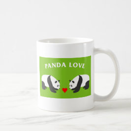 Panda Kärlek (Grönt) Kaffemugg